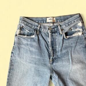 AGOLDE Riley High Rise Straight Crop Light Wash Jeans Size 27